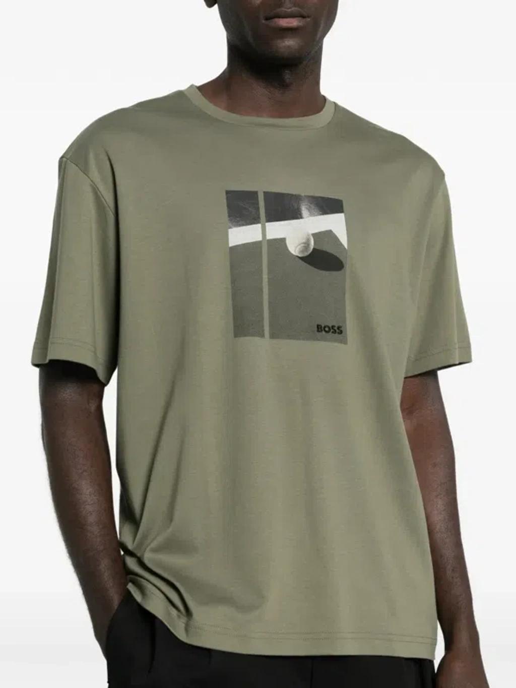 HUGO BOSS Graphic T-shirt In Green Product Image