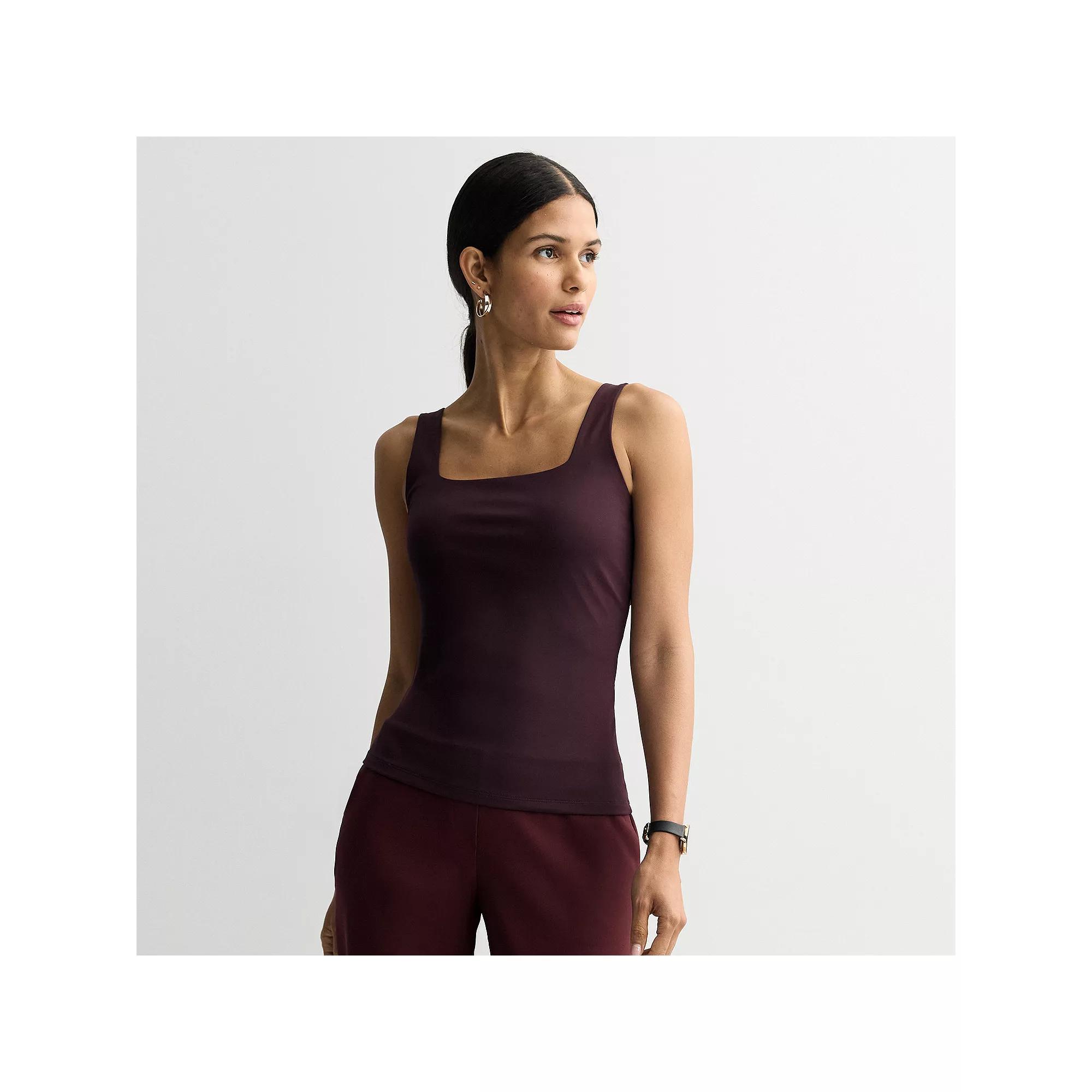 Women's Nine West Sculpt Squareneck Tank Top,  Product Image