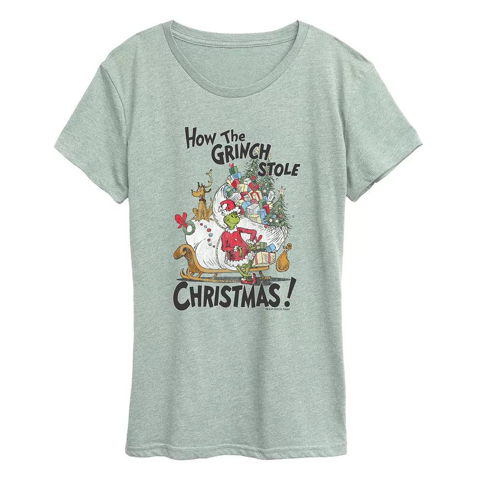 Women's Dr. Seuss How The Grinch Stole Christmas! Distressed Graphic Tee,  Product Image