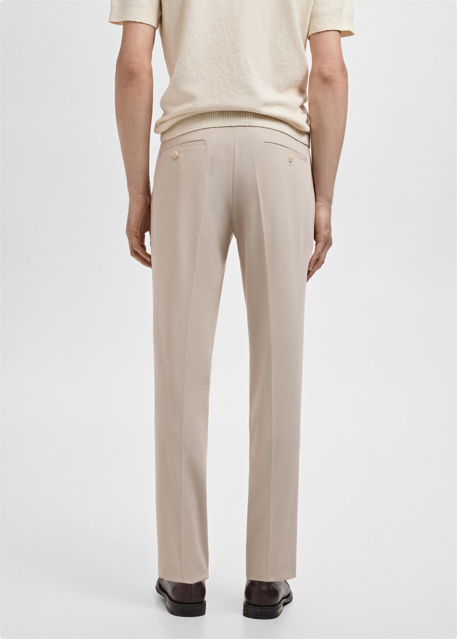 Stretch fabric super slim-fit suit trousers - Men | MANGO USA Product Image