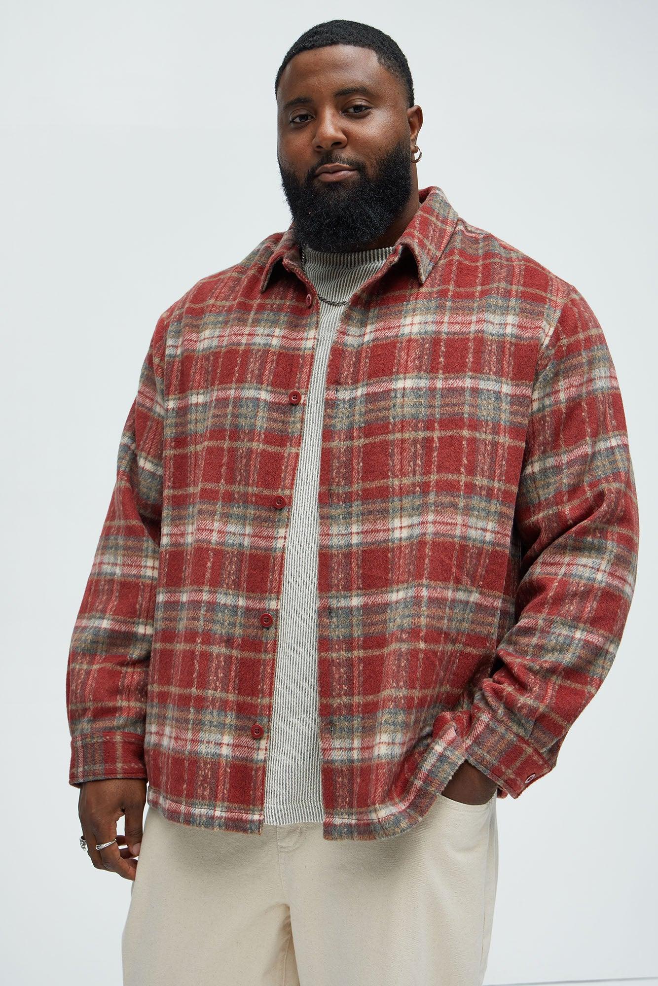 Tondo Plaid Button Up Shirt - Red/combo Product Image