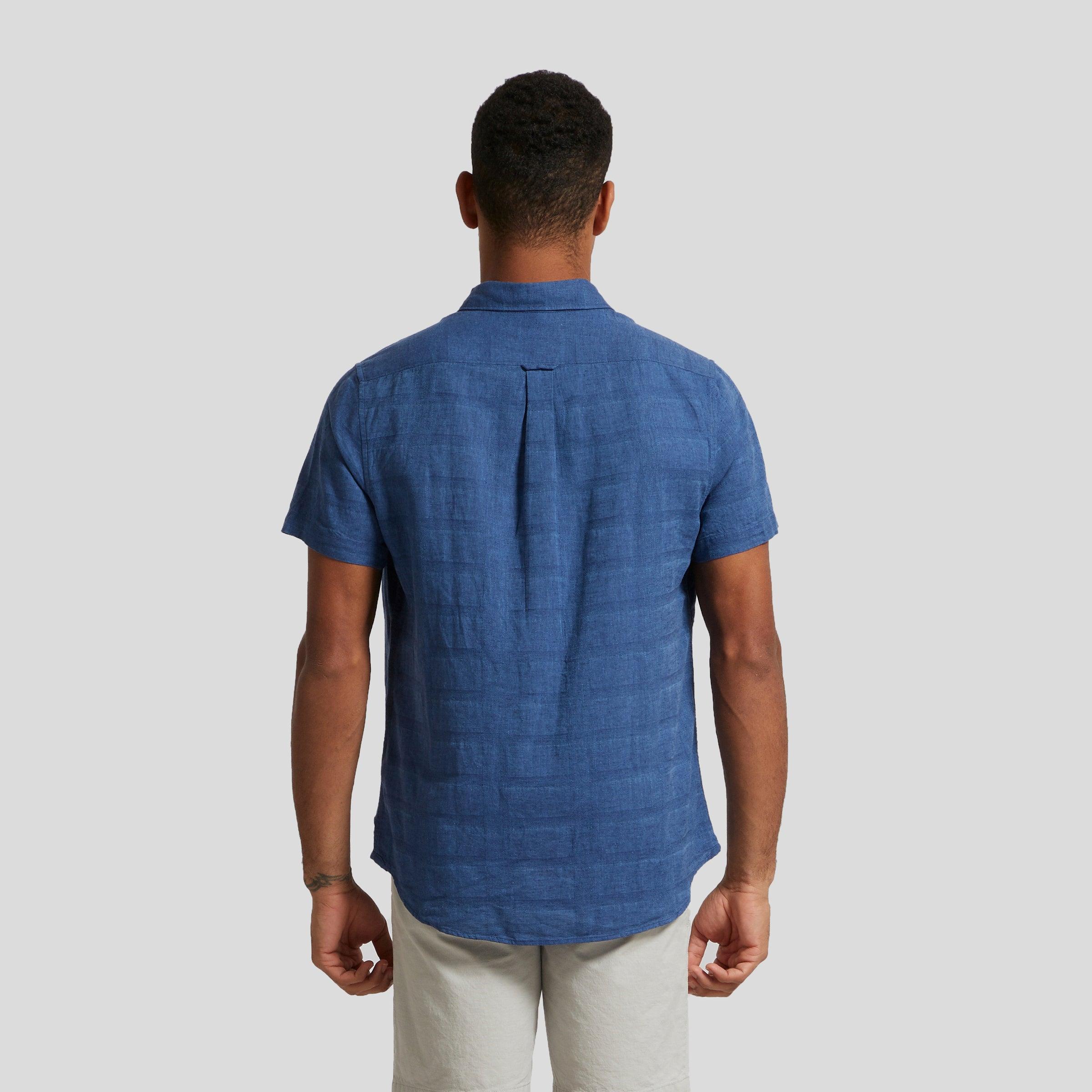 Outback Linen Cotton Dobby Shirt - Ensign Blue (Final Sale)* Product Image