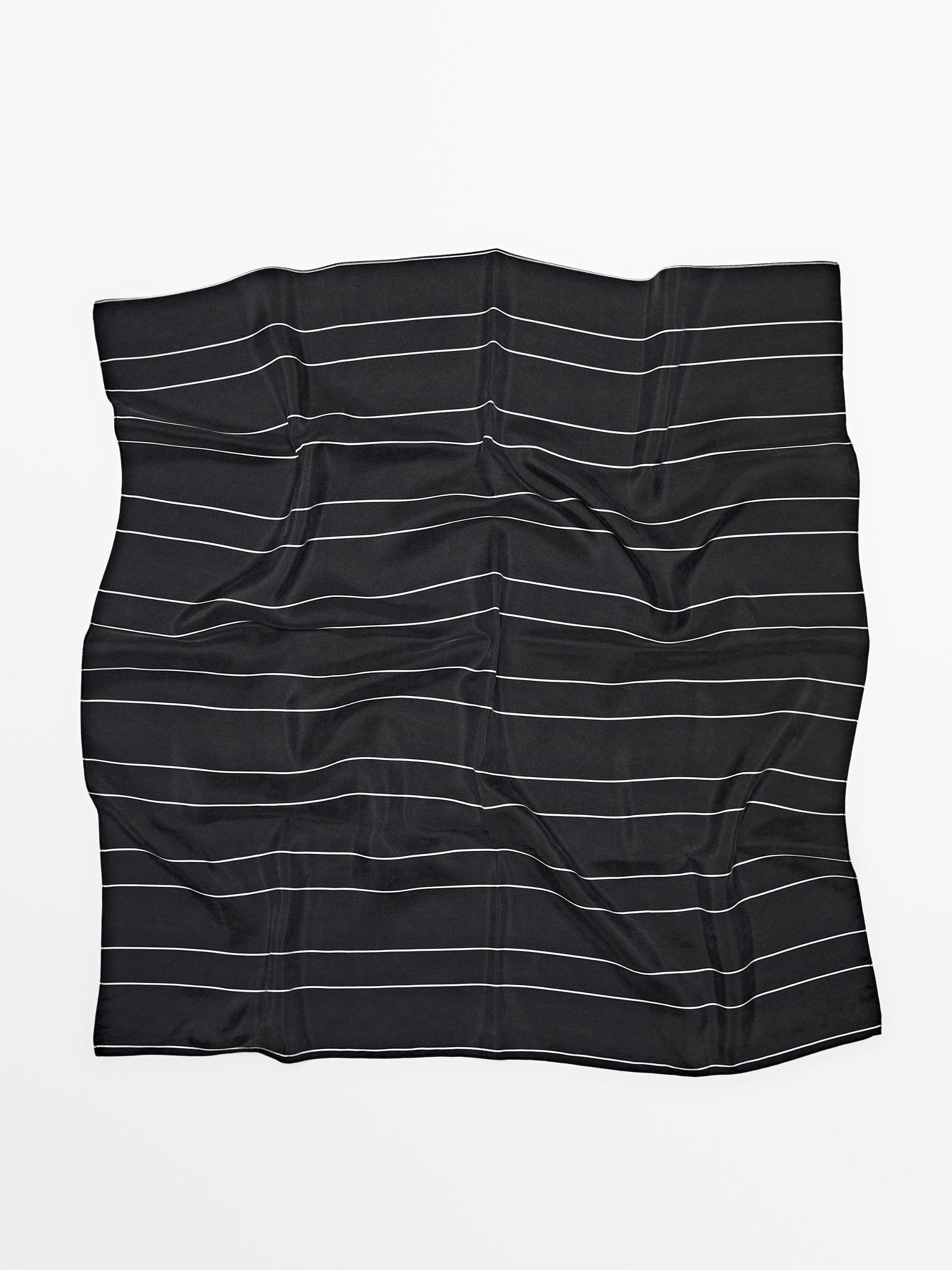 100% silk striped scarf Product Image