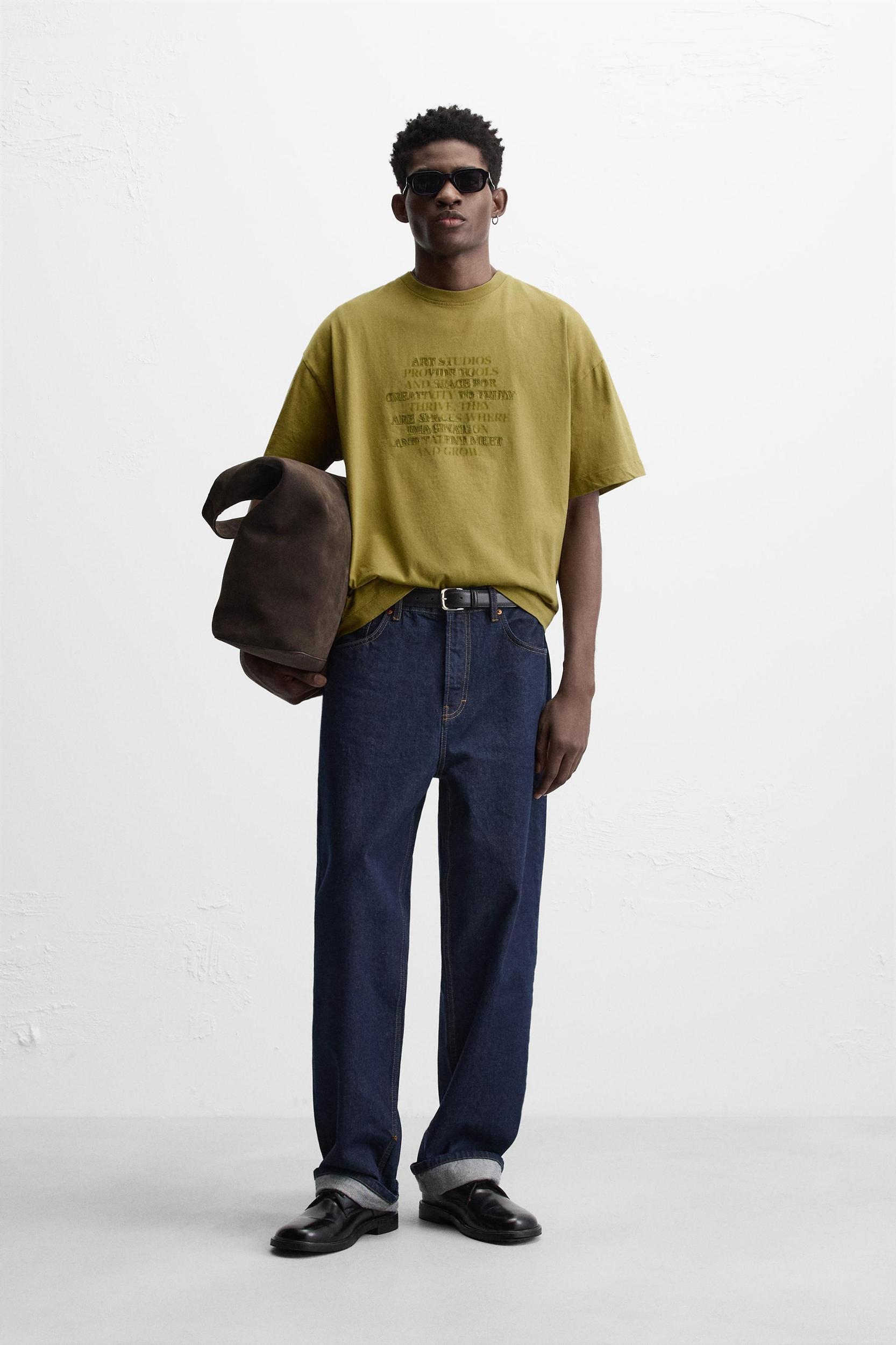 EMBROIDERED TEXT T-SHIRT Product Image