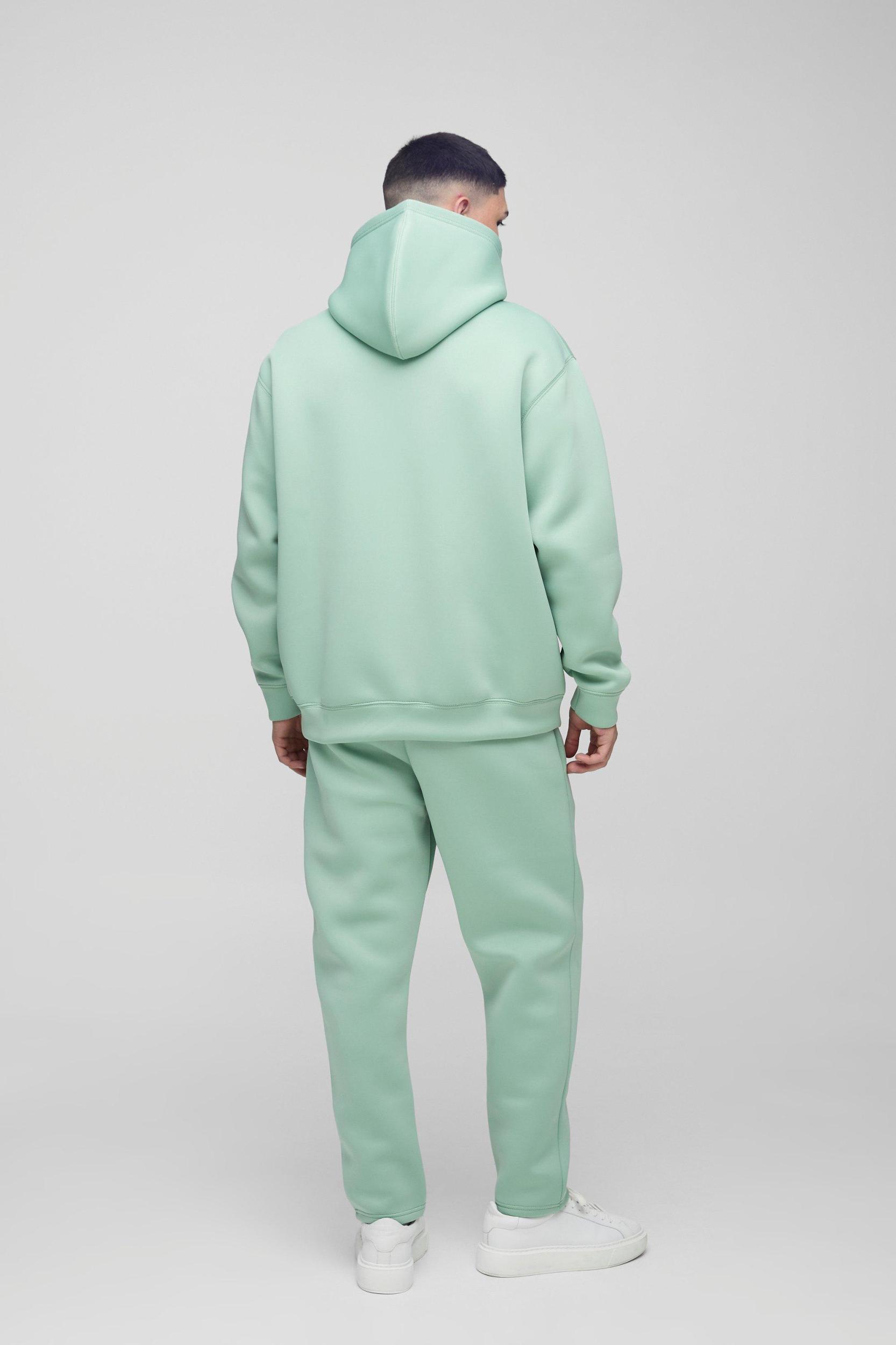 Oversized Bonded Scuba Hooded Tracksuit | boohooMAN USA Product Image