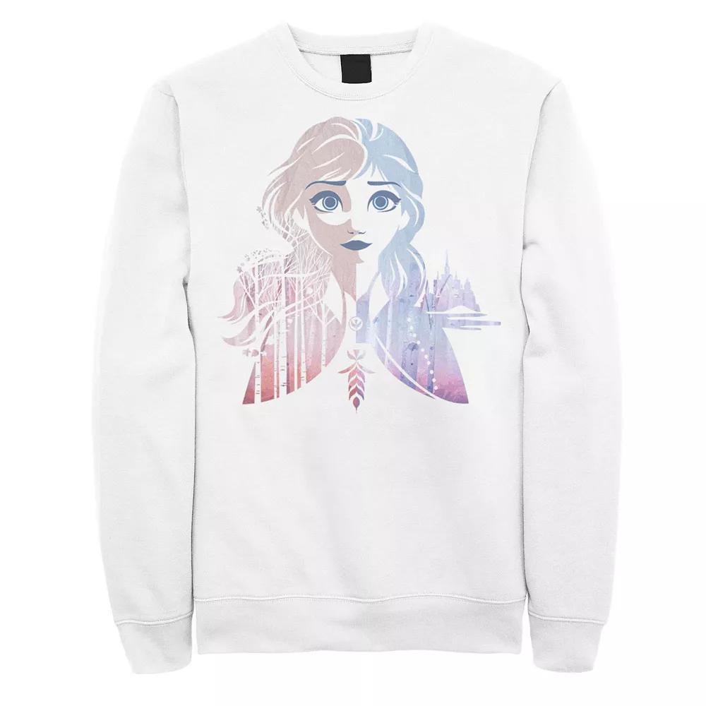 Disney's Frozen 2 Anna Two Tone Gradient Portrait Fill Men's Sweatshirt,  Product Image