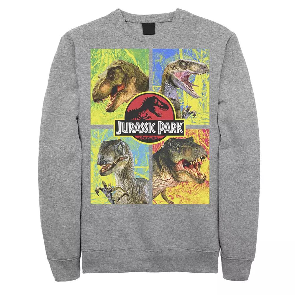 Men's Jurassic Park Four Different Dinosaur Faces Sweatshirt,  Product Image