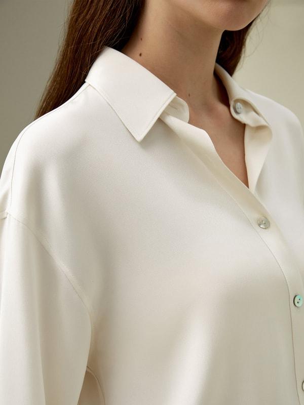 The One Relaxed Fit Silk Shirt Product Image