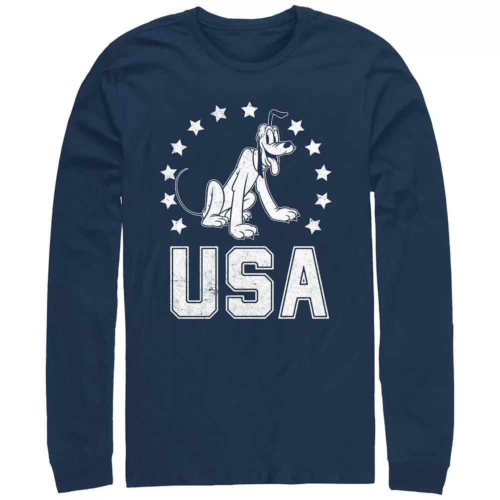 Men's Mickey Mouse Pluto USA Graphic Tee,  Product Image