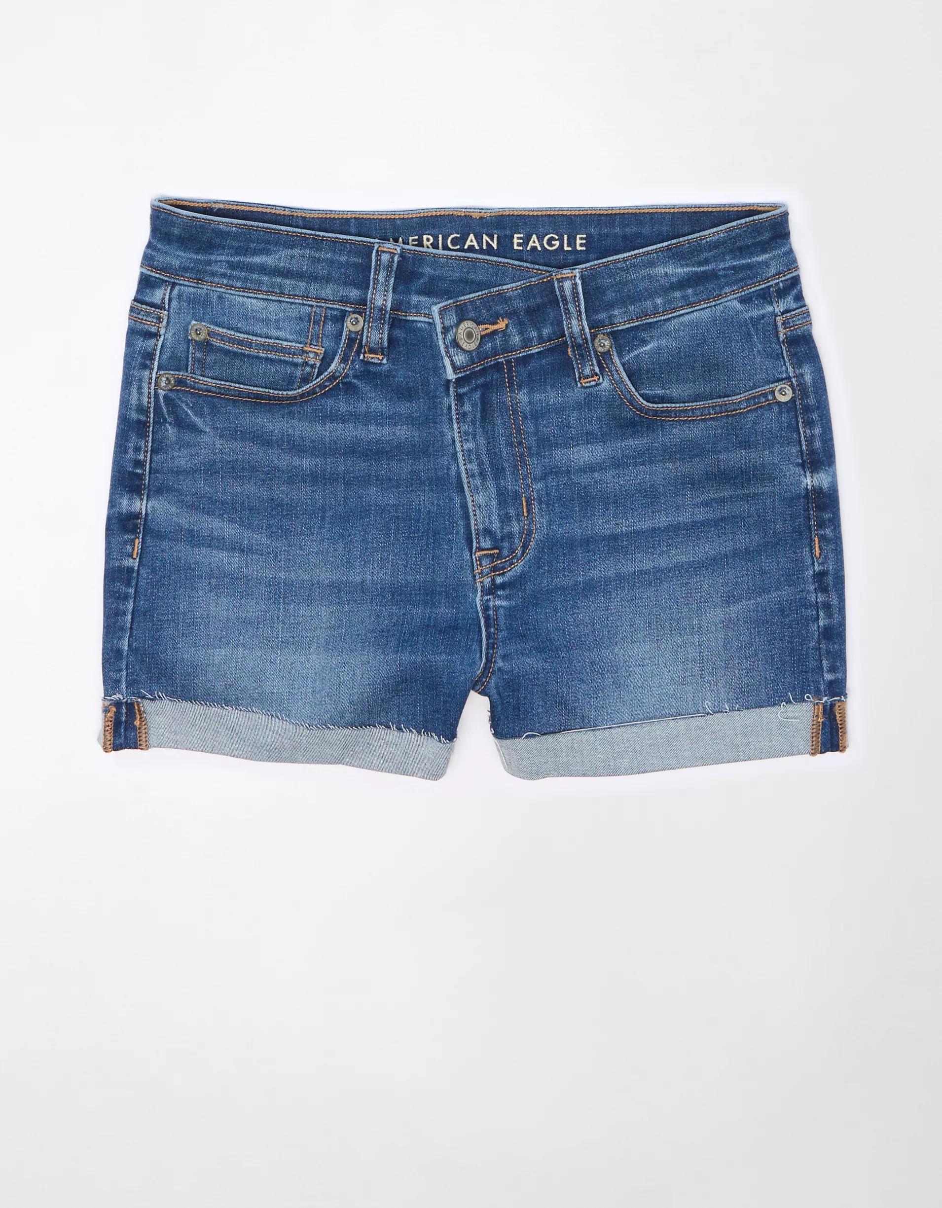 AE Next Level High-Waisted Denim Short Short Product Image