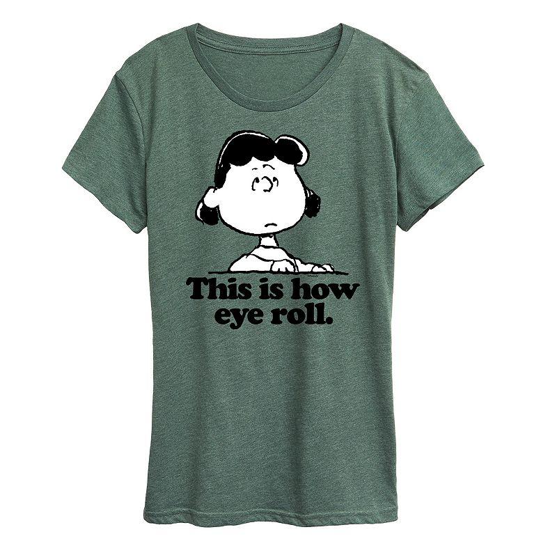 Women's Peanuts Lucy This Is How Eye Roll Graphic Tee,  Product Image