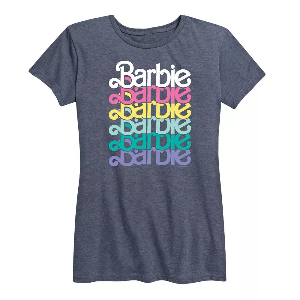 Women's Barbie Logo Stacked Spring Graphic Tee,  Product Image