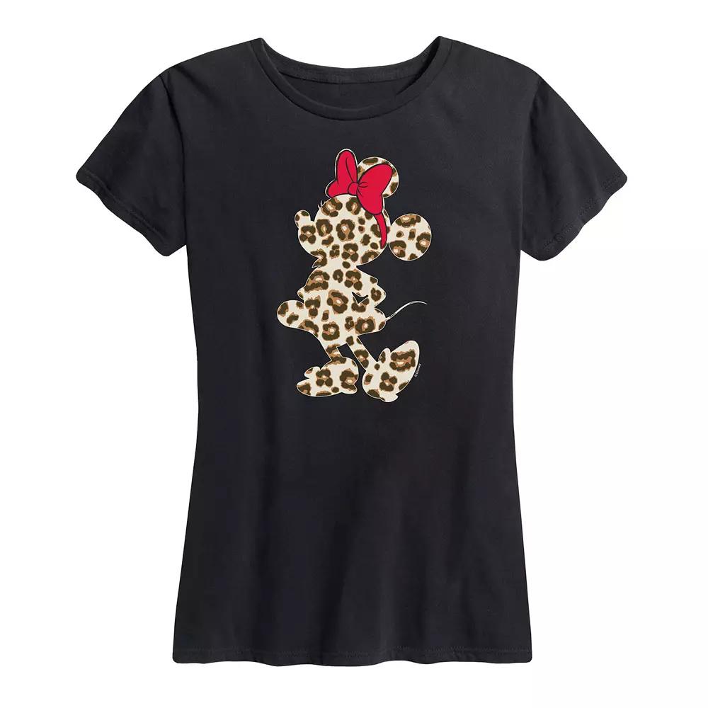 Disney's Minnie Mouse Women's Leopard Graphic Tee,  Product Image