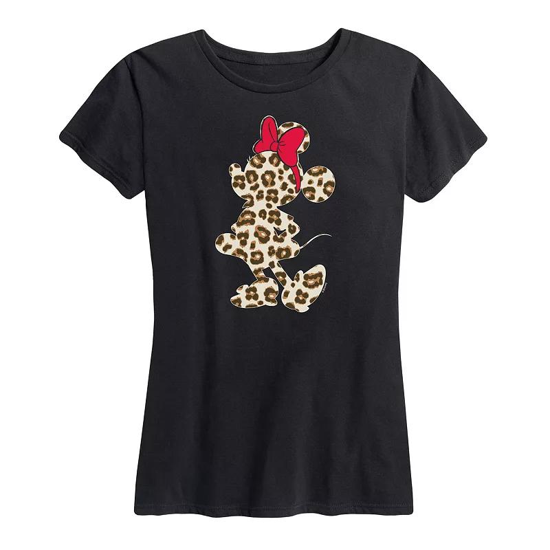 Disney's Minnie Mouse Women's Leopard Graphic Tee,  Product Image