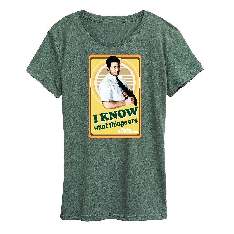 Womens Parks & Rec I Know Graphic Tee, Girls Product Image
