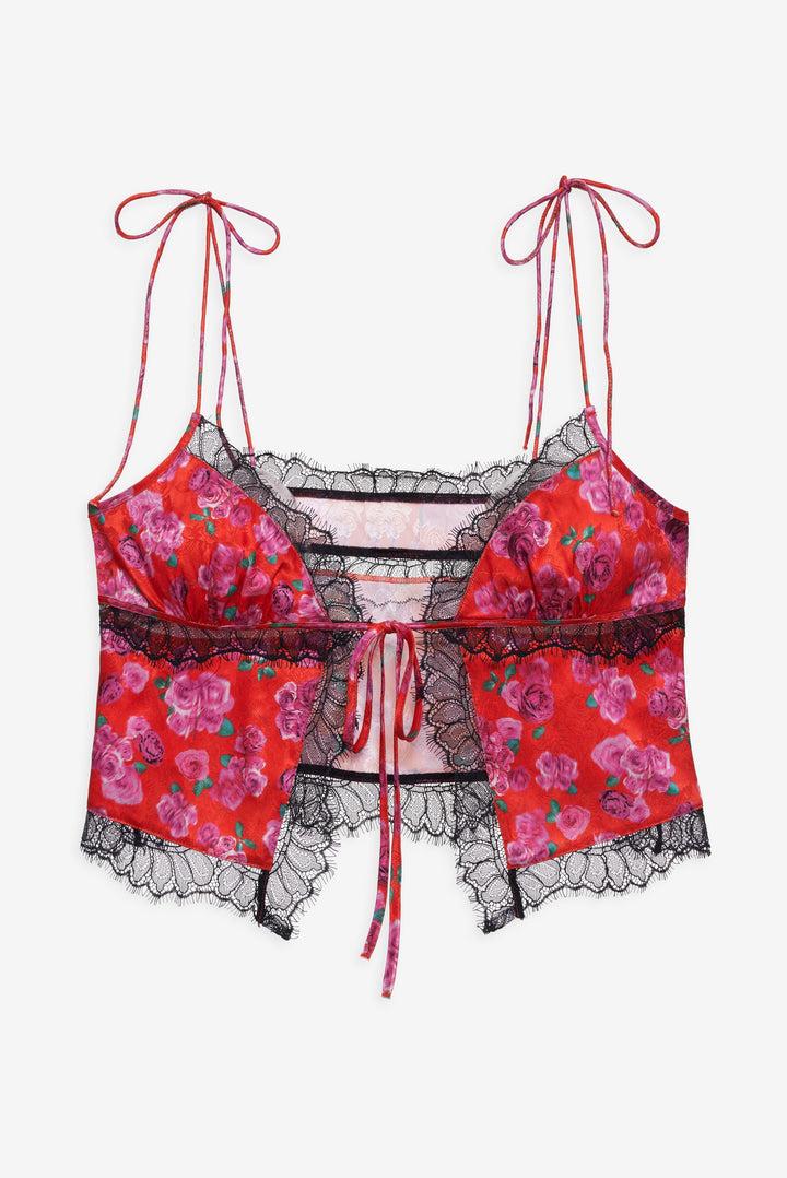 Bellamy Sleep Top & Sleep Mask — Red Product Image