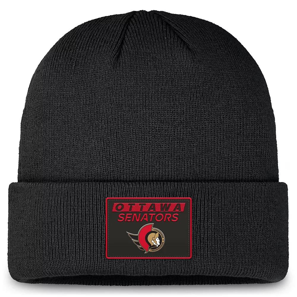 Men's Fanatics Black Ottawa Senators Authentic Pro Cuffed Knit Hat, Sen Black Product Image
