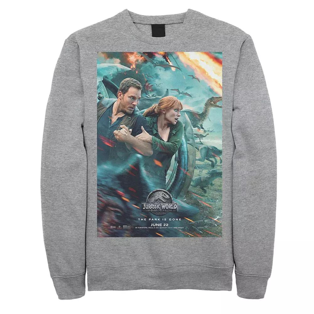 Men's Jurassic World Two Owen Claire Movie Poster Sweatshirt,  Product Image