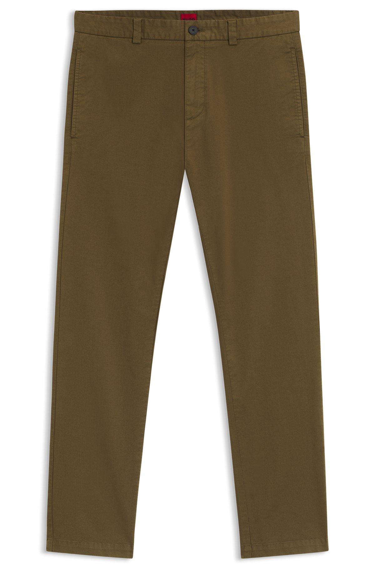 Slim-fit trousers in stretch-cotton gabardine Product Image