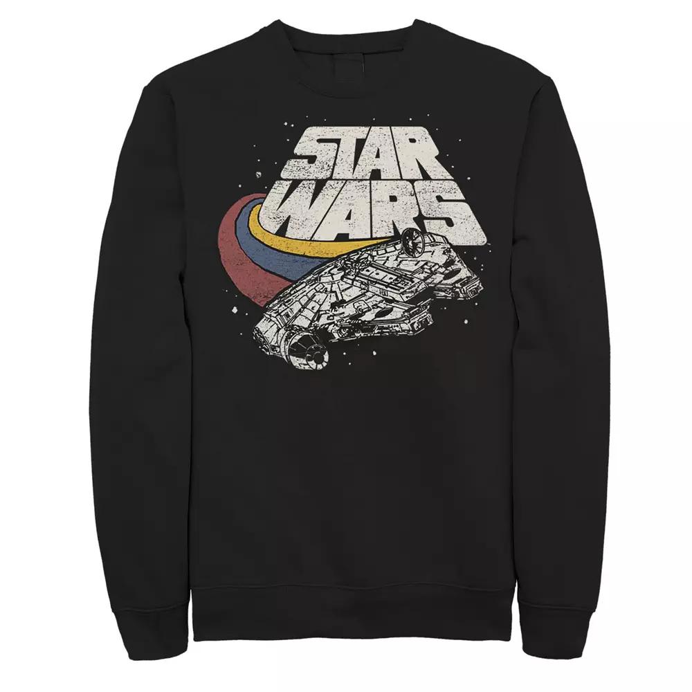Men's Star Wars Falcon Ship Three Stripes Sweatshirt,  Product Image