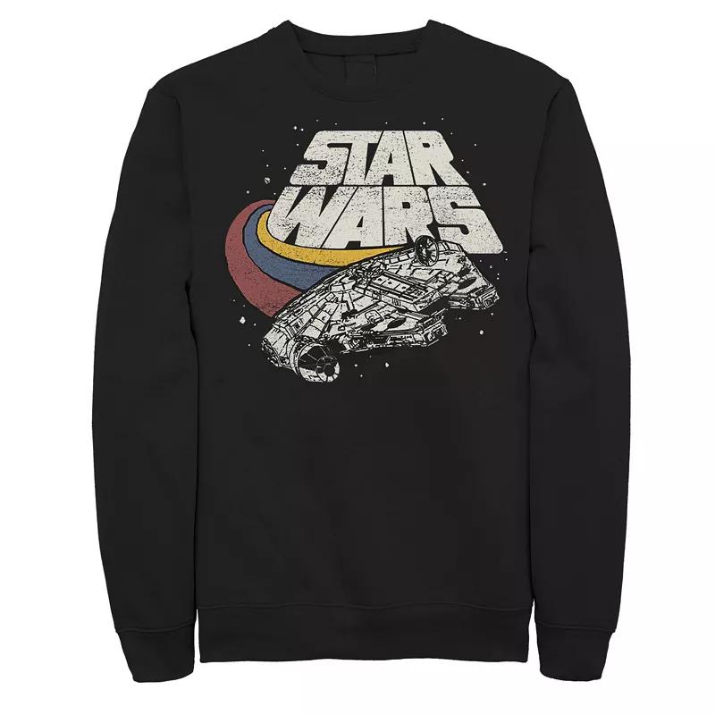 Men's Star Wars Falcon Ship Three Stripes Sweatshirt,  Product Image