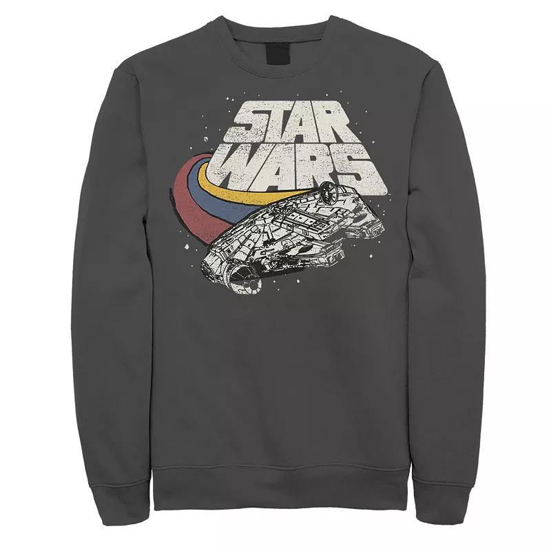 Men's Star Wars Falcon Ship Three Stripes Sweatshirt,  Product Image