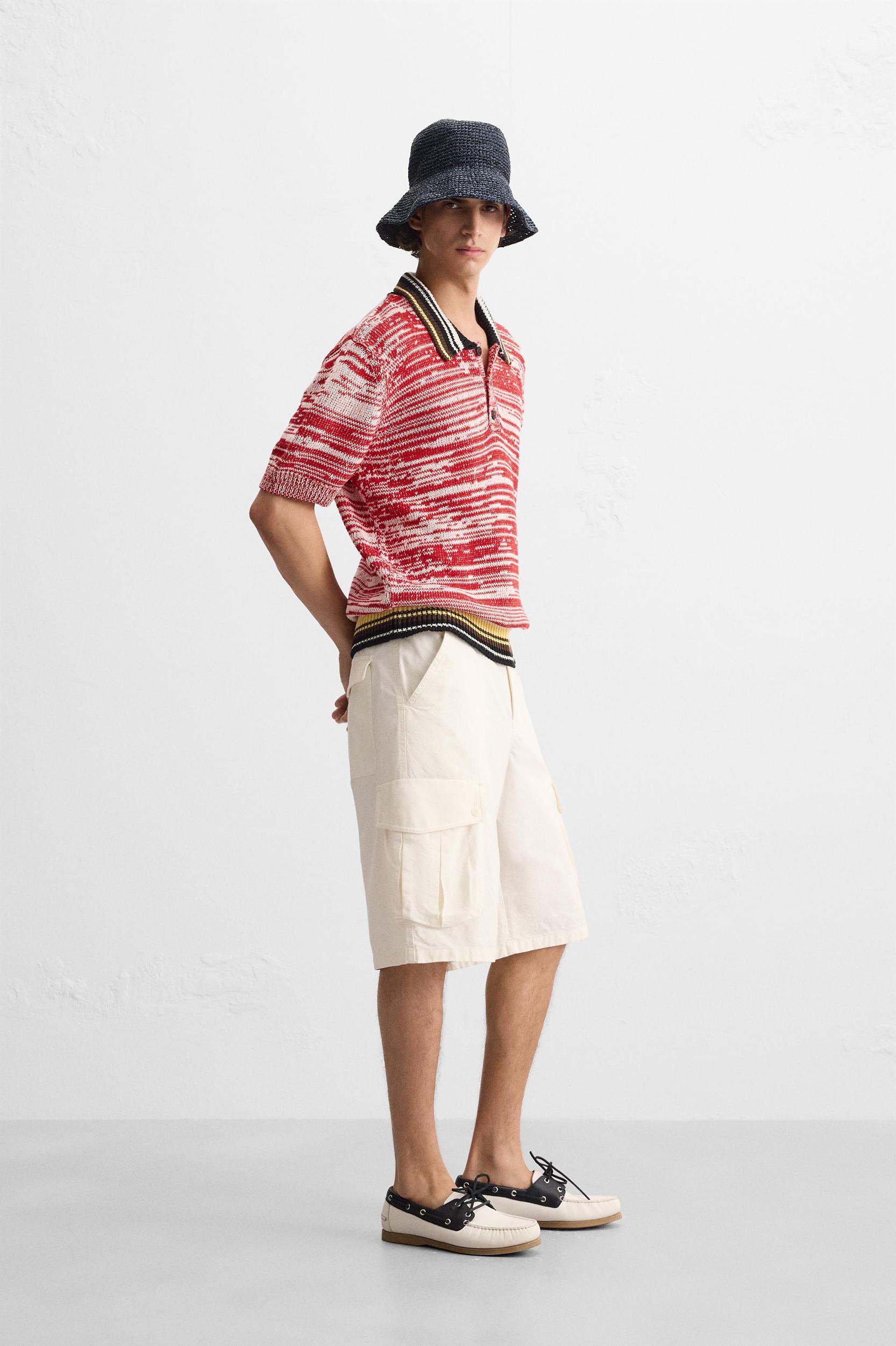 CONTRAST KNIT POLO SHIRT Product Image