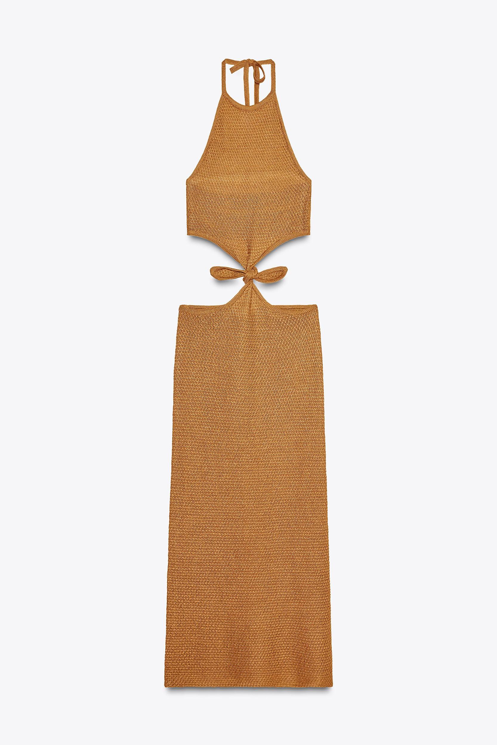 HALTER KNIT CUT OUT DRESS Product Image