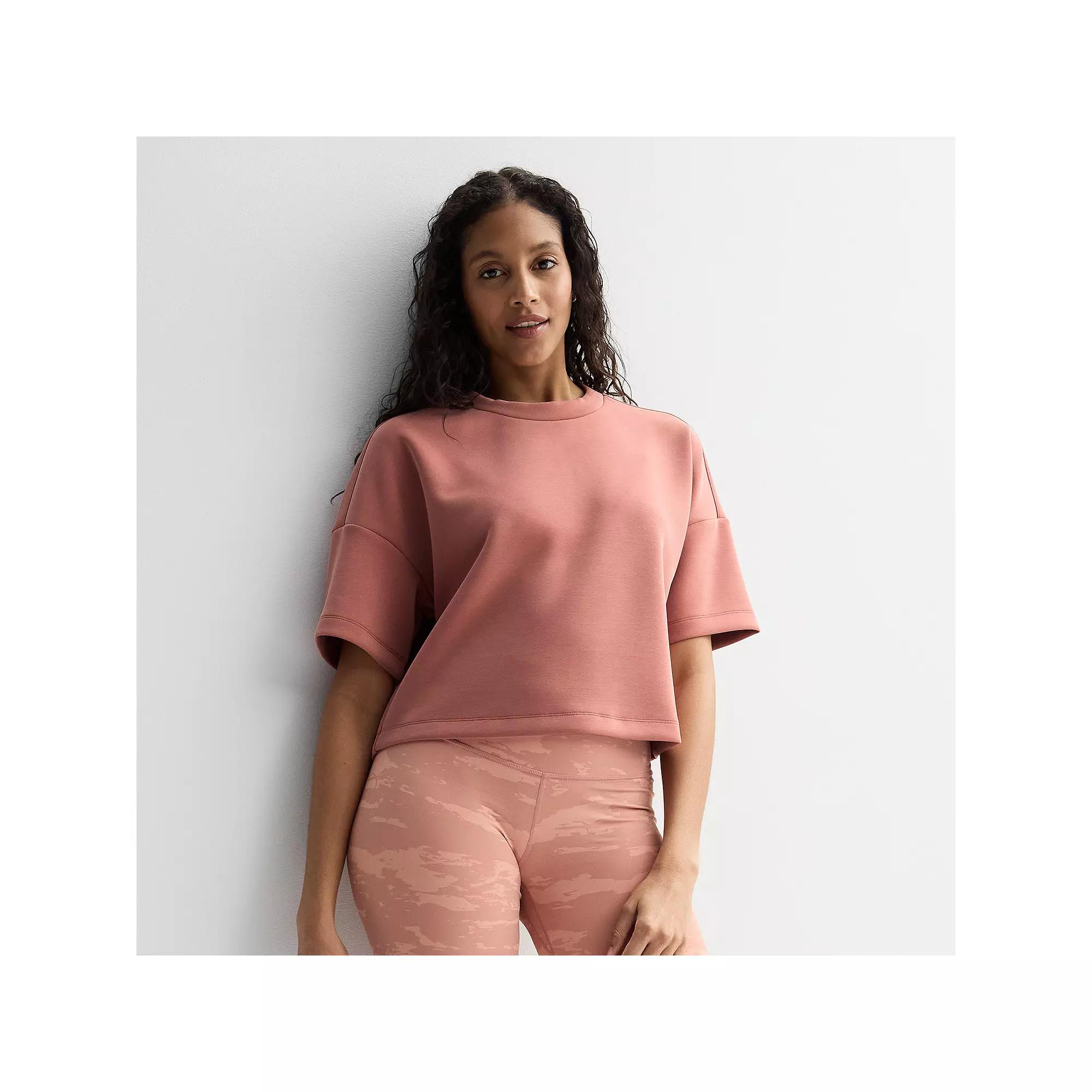 Women's FLX Solace Boxy Tee, Size: XXL, Dried Pink Product Image