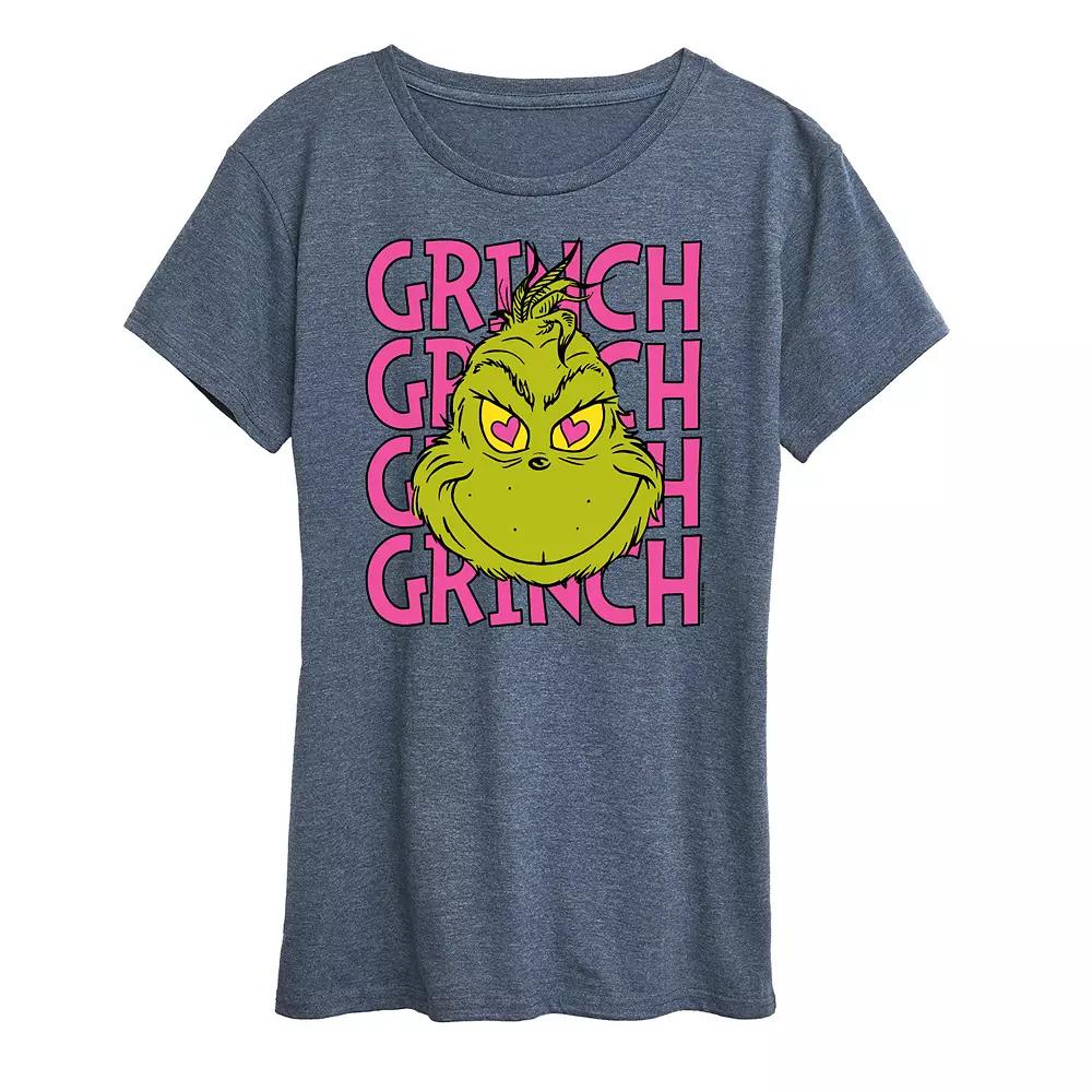 Women's Grinch Stacked Graphic Tee,  Product Image
