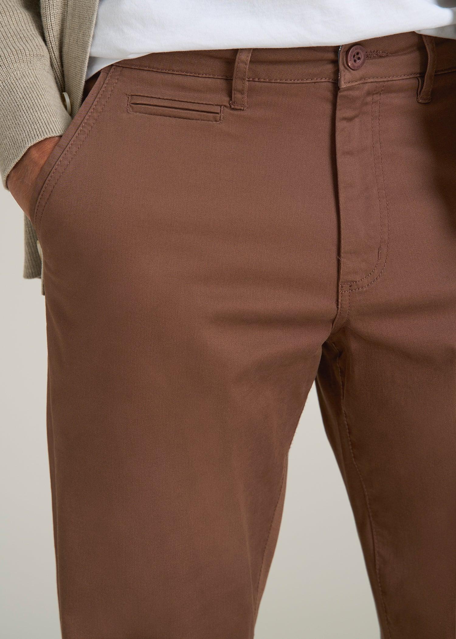 J1 STRAIGHT Leg Chinos for Tall Men in Otter Brown Male Product Image