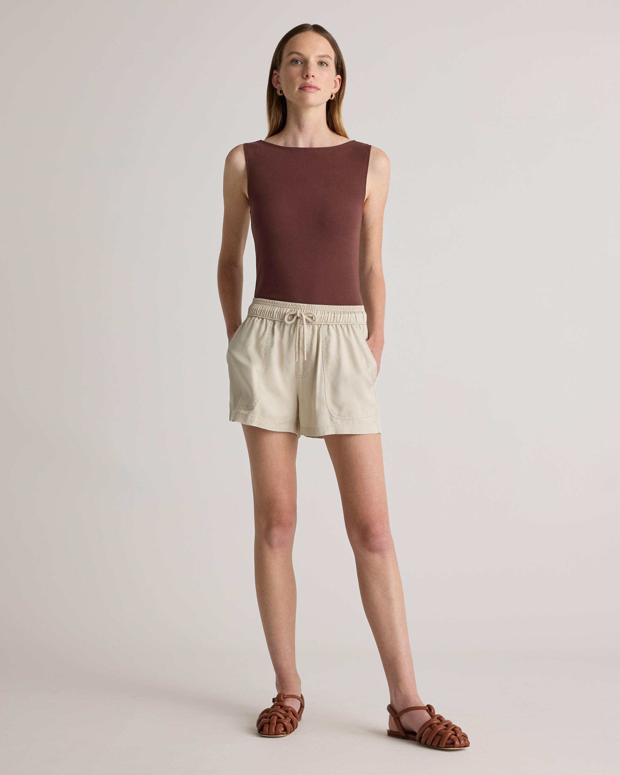 Quince | Women's Stretch Cotton Jersey Boat Neck Tank Top Organic Cotton Product Image