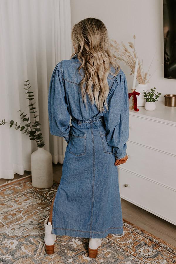 City Chic Denim Midi in Medium Wash Product Image