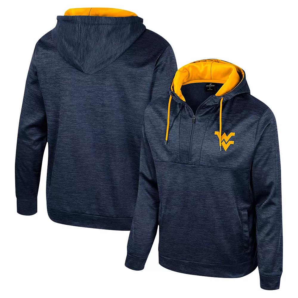 Men's Colosseum Navy West Virginia Mountaineers Cypher Half-Zip Hoodie, Size: Medium, Blue Product Image