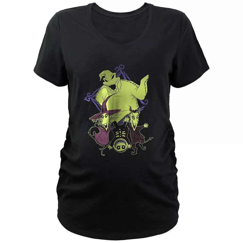 Disney's The Nightmare Before Christmas Oogie Boogie Gang Maternity Graphic Tee, Women's, Size: XXL-MAT, Black Product Image