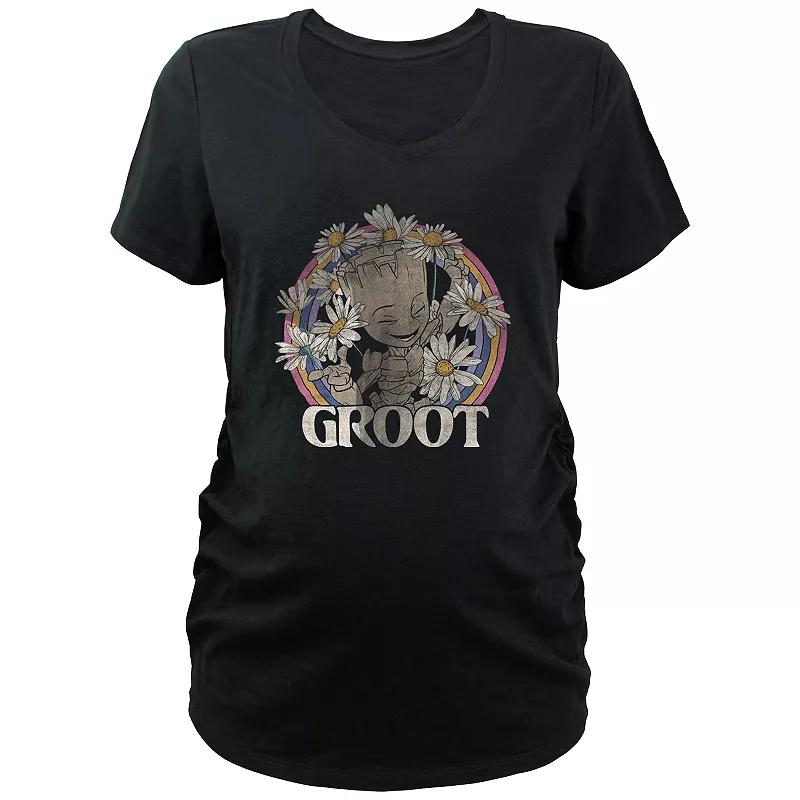 Maternity Marvel Guardians Of The Galaxy Groot Spring Flowers Graphic Tee, Women's,  Product Image