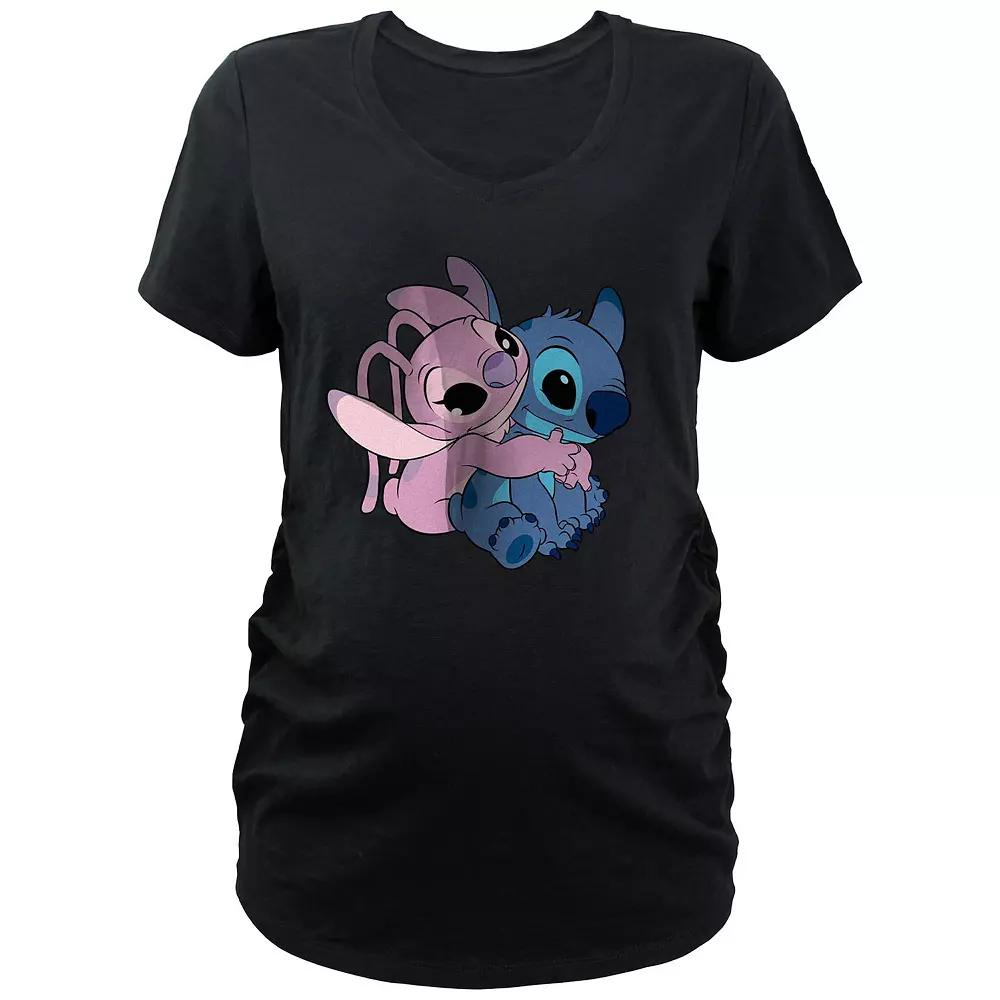 Disney's Lilo & Stitch Angel Hugging Stitch Maternity Graphic Tee, Women's,  Product Image