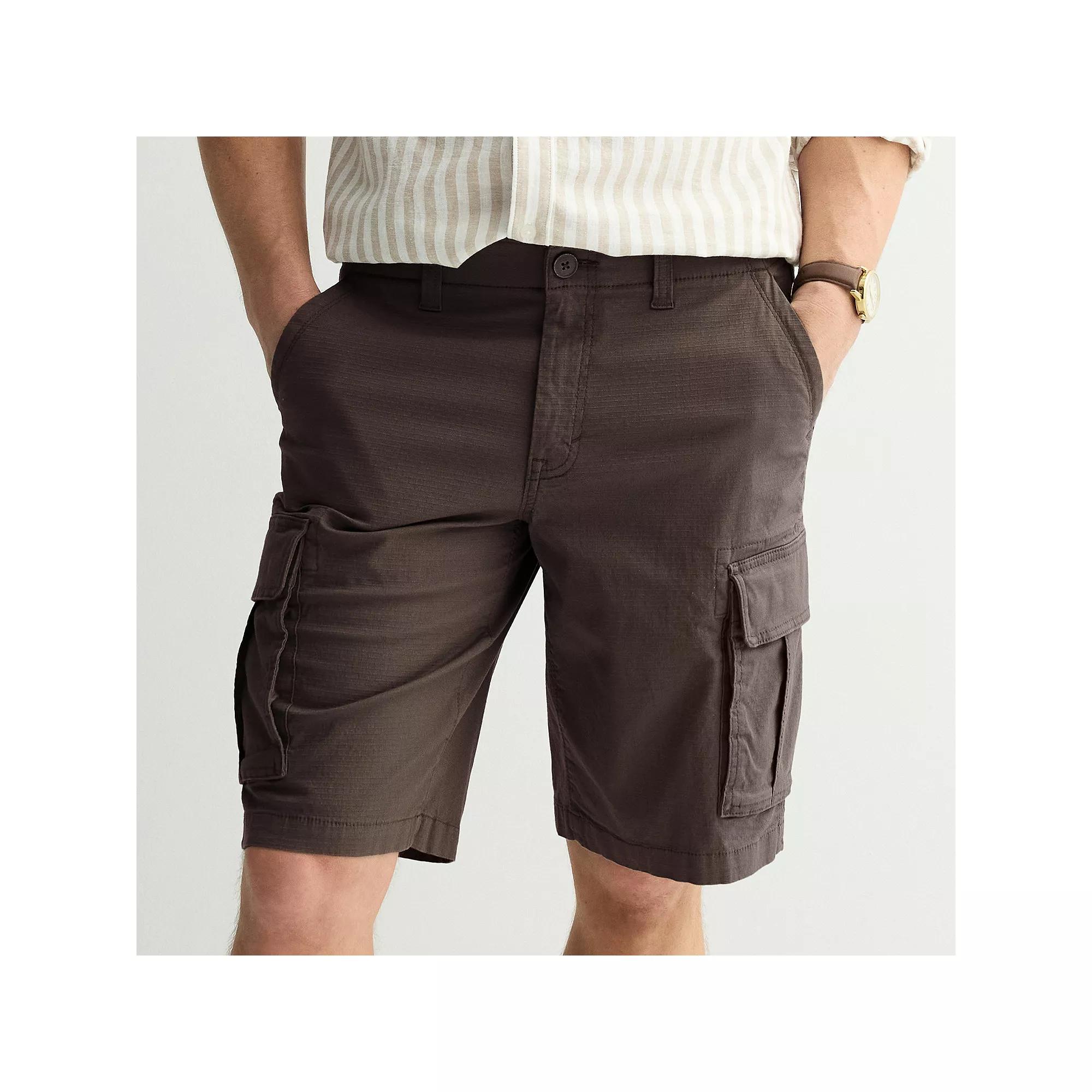 Men's Sonoma Goods For Life® 12" Flexwear Everyday Ripstop Cargo Shorts, Size: 28 12 IN, Berkley Brown Product Image
