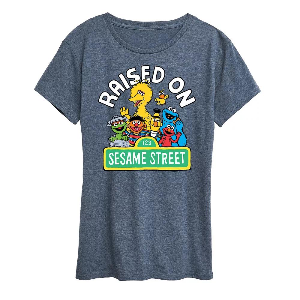 Women's Sesame Street Raised Graphic Tee, Girl's,  Product Image