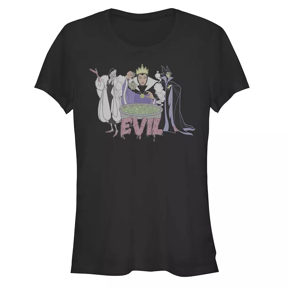 Disney Villains Evil Portraits Juniors' Fitted Graphic Tee, Girl's,  Product Image