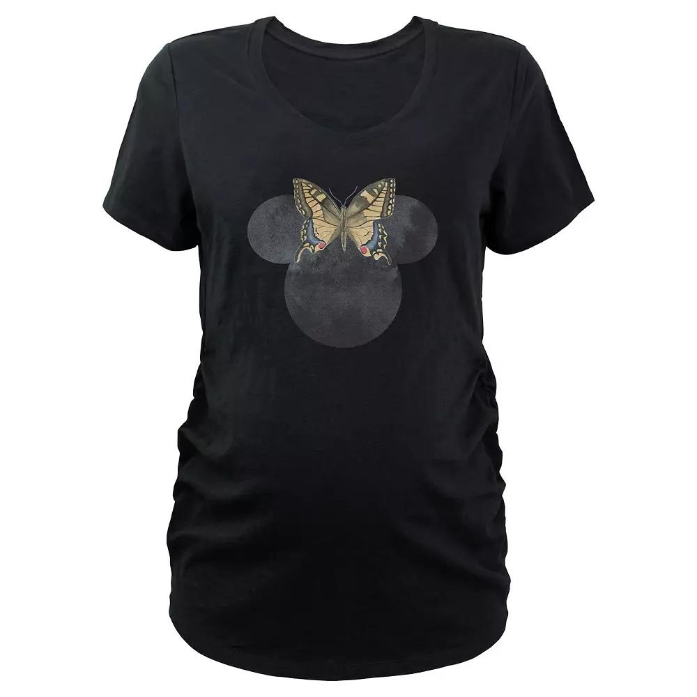 Maternity Minnie Mouse Butterfly Bow V-Neck Graphic Tee, Women's,  Product Image