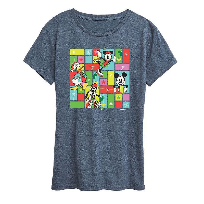 Disney's Mickey Mouse & Friends Women's Christmas Grid Graphic Tee, Girl's,  Product Image