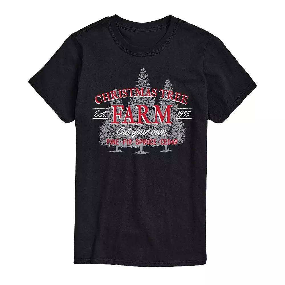 Men's Christmas Tree Farm Sign Tee,  Product Image
