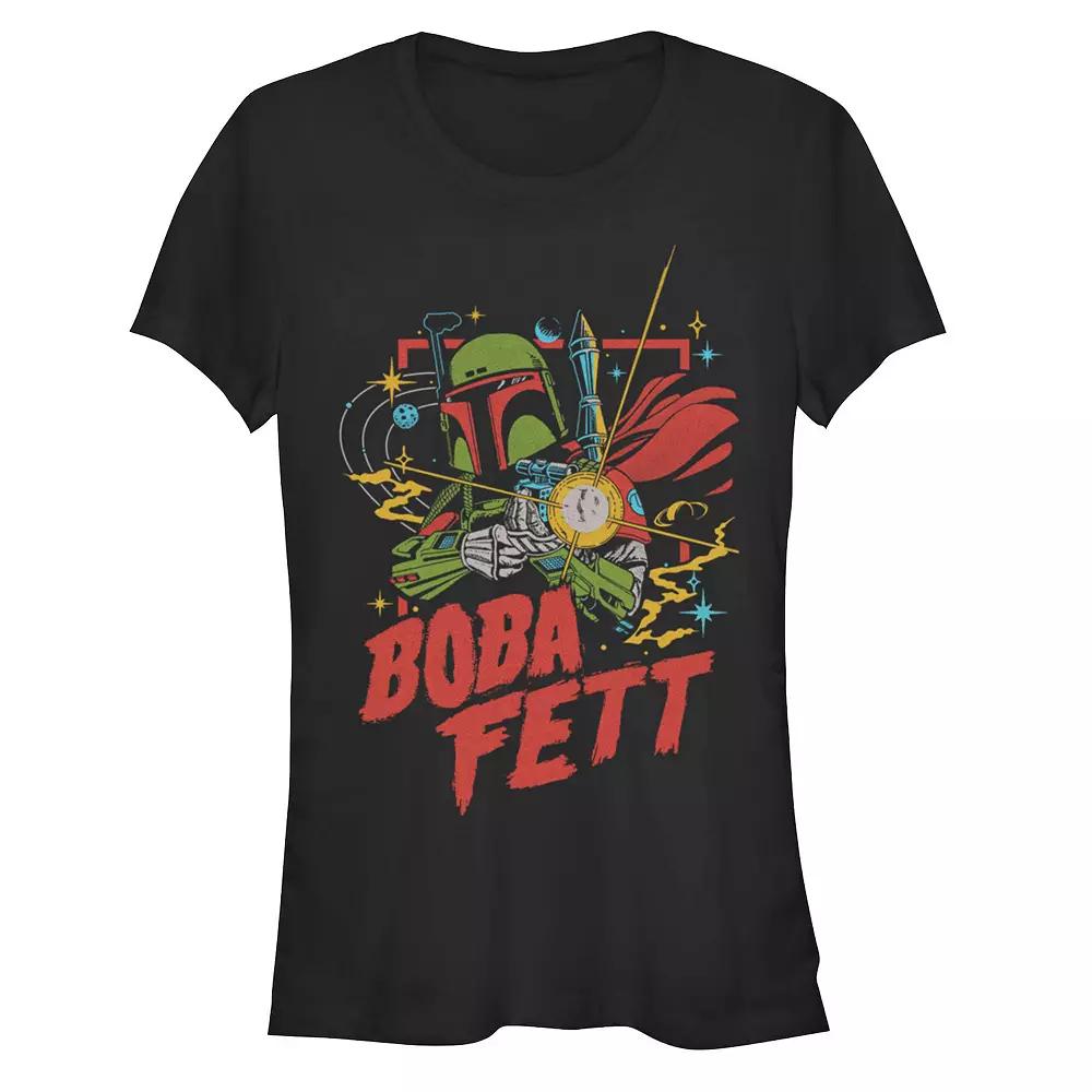 Juniors' Star Wars Empire Strikes Back Boba Fett Retro Fitted Tee, Girl's,  Product Image