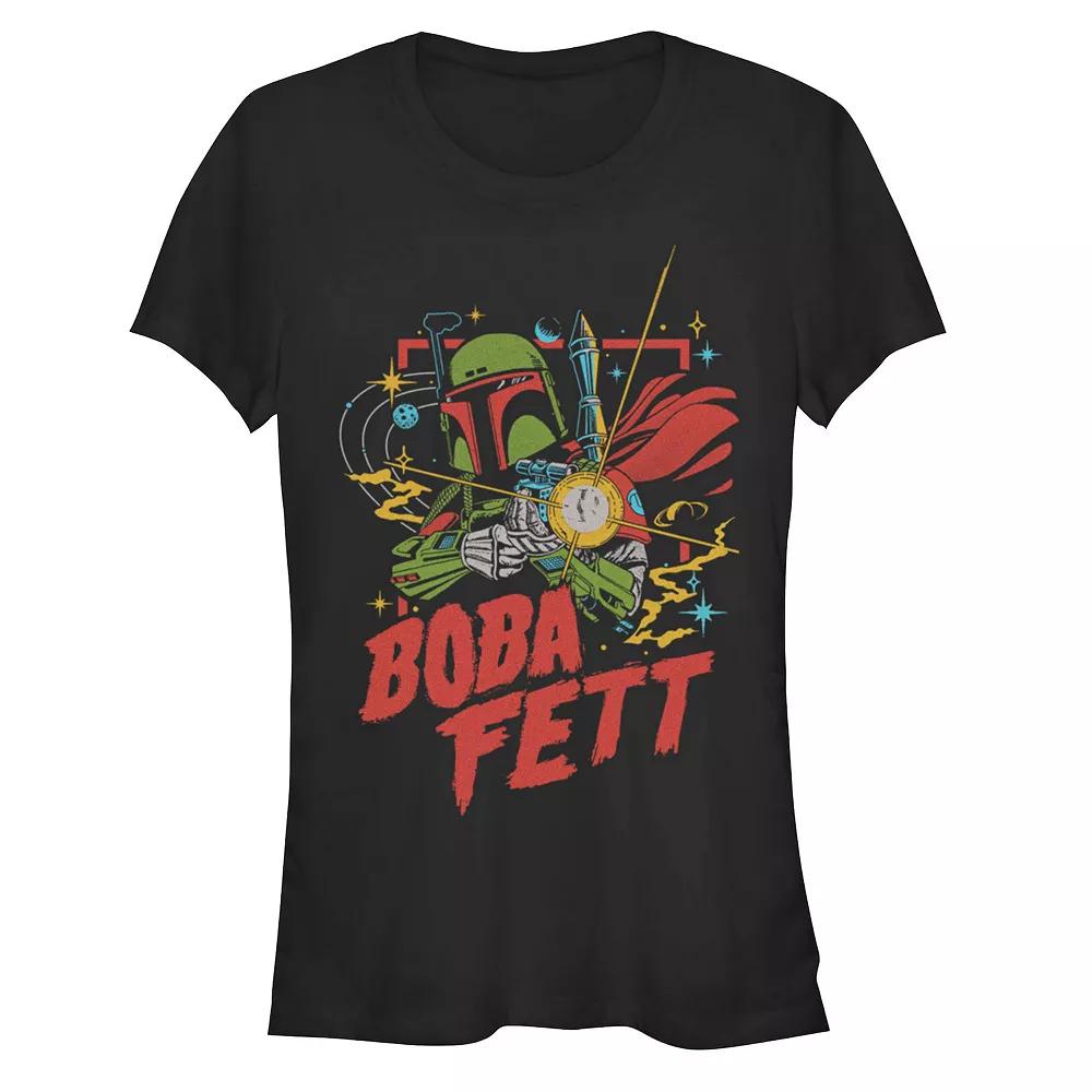 Juniors' Star Wars Empire Strikes Back Boba Fett Retro Fitted Tee, Girl's,  Product Image