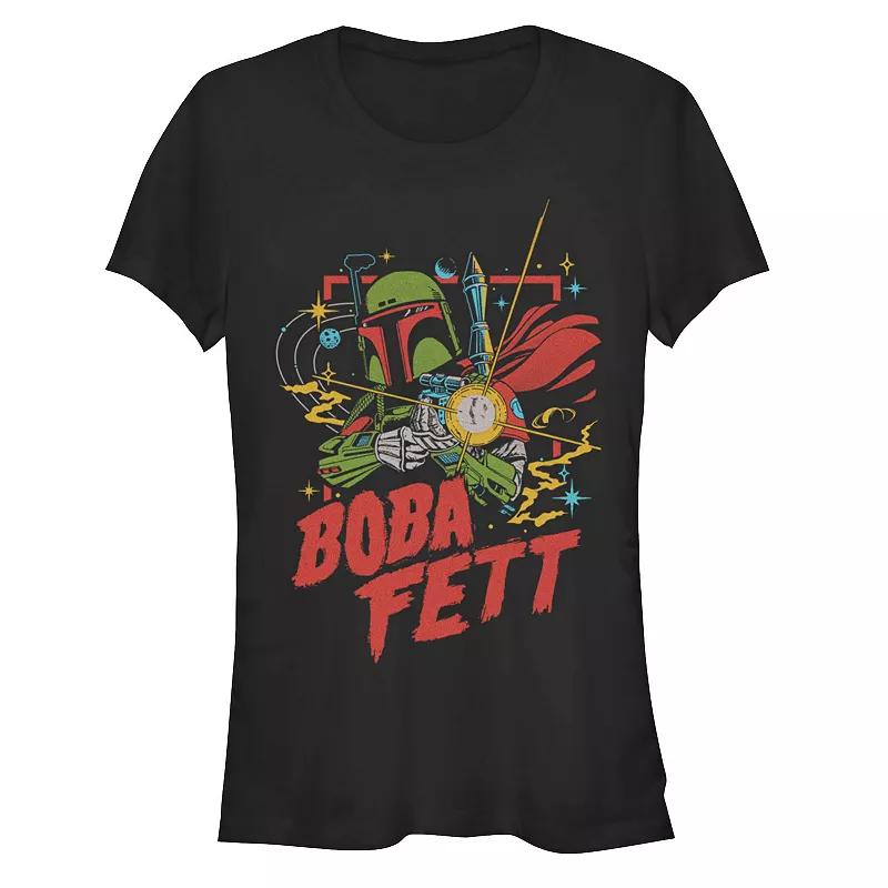 Juniors' Star Wars Empire Strikes Back Boba Fett Retro Fitted Tee, Girl's,  Product Image