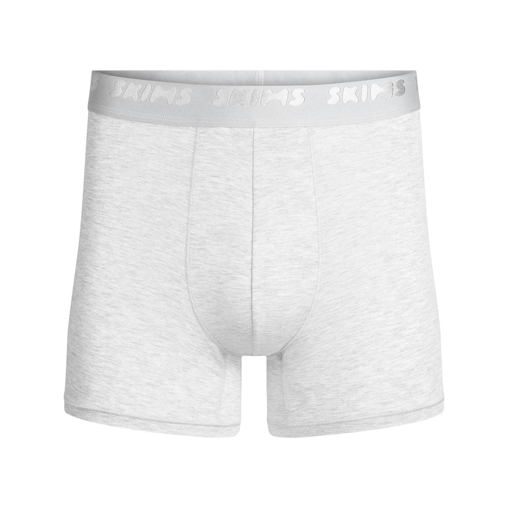 SKIMS STRETCH MENS 3" BOXER BRIEF | LIGHT HEATHER GREY Product Image