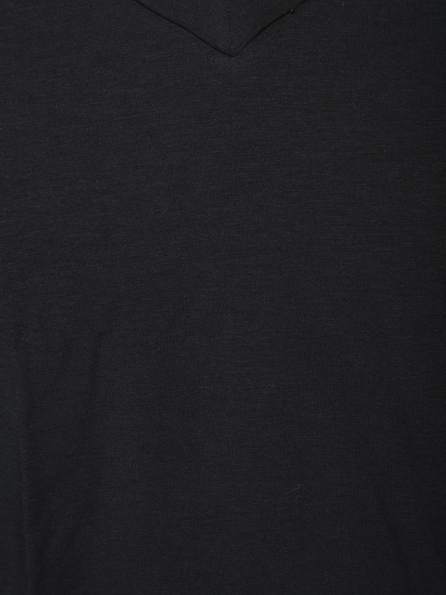 TOM FORD Black Basic Crewneck T-shirt With Tonal Stitching In Cotton Blend Man Product Image