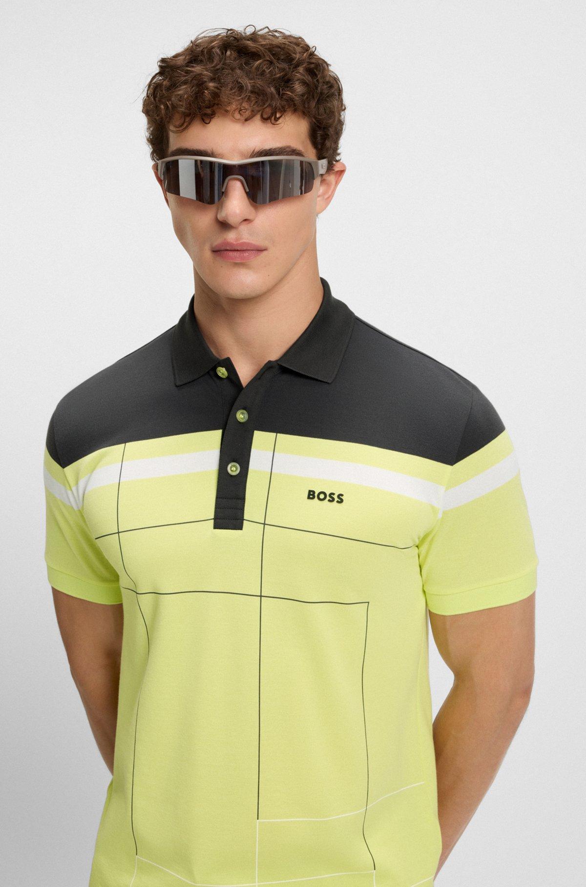 Slim-fit polo shirt in quick-dry stretch cotton Product Image
