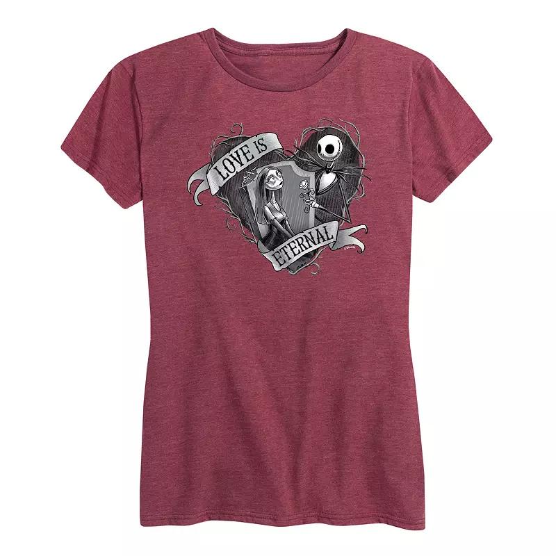 Disney's The Nightmare Before Christmas Women's Jack And Sally Love Graphic Tee,  Product Image
